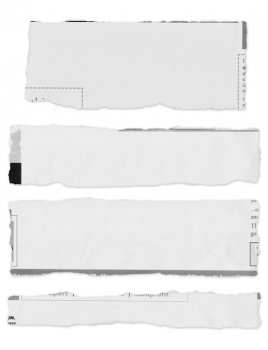 Four large paper images