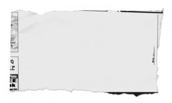 Ripped paper with print around edges