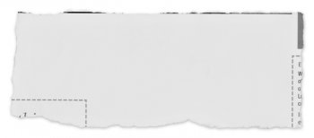 Torn paper with printed edges